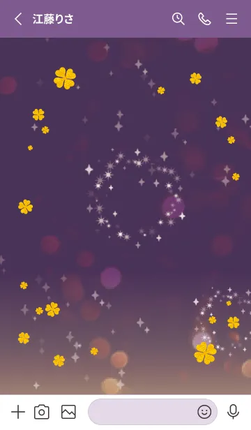 [LINE着せ替え] 紫 : 2023 幸運のGold Rabbitの画像2