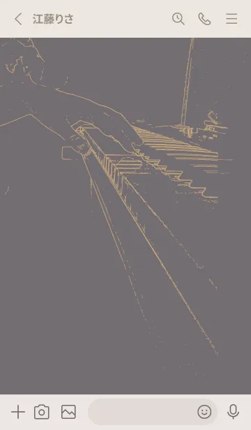 [LINE着せ替え] ピアノ パフォーマンス スチールグレイの画像2