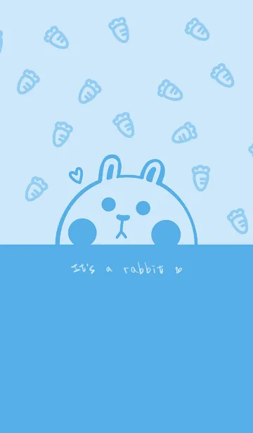 [LINE着せ替え] Bunny and Carrot J-Blue (Bl5)の画像1