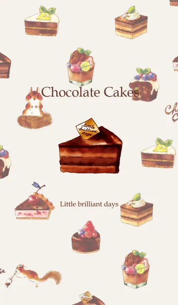 [LINE着せ替え] 9.Chocolate Cakes（チョコレートケーキ）の画像1