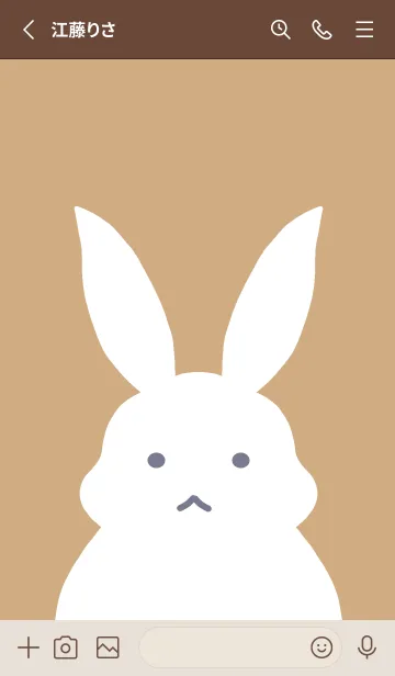 [LINE着せ替え] シンプルバニーの着せかえ/ライトブラウンの画像2