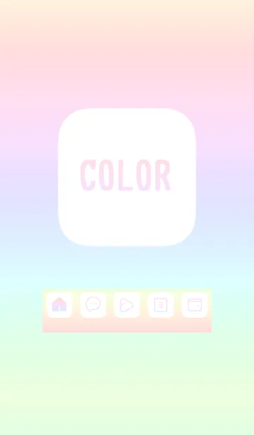 [LINE着せ替え] bw color rainbow B03の画像1