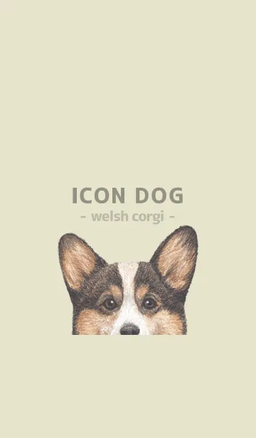 [LINE着せ替え] ICON DOG - コーギー 01 - PASTEL YE/06の画像1