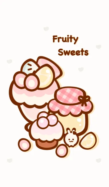 [LINE着せ替え] Lovely fruity sweets 4の画像1