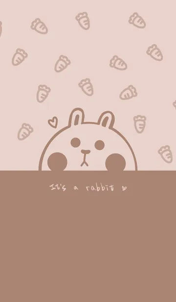 [LINE着せ替え] Bunny and Carrot J-Coffee Milk (Br1)の画像1