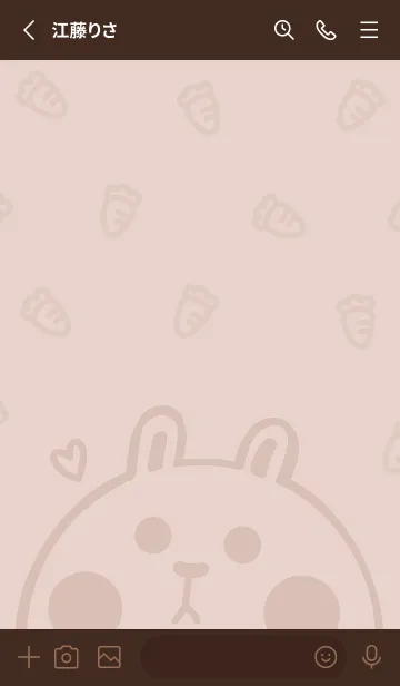 [LINE着せ替え] Bunny and Carrot J-Coffee Milk (Br1)の画像2