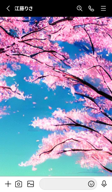 [LINE着せ替え] 桜の花咲く頃#BW011。の画像2