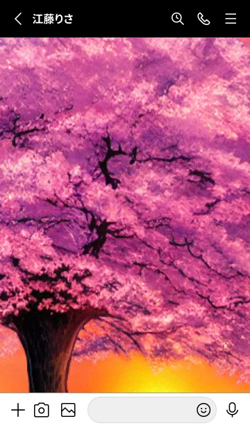 [LINE着せ替え] 桜の花咲く頃#BW04。の画像2