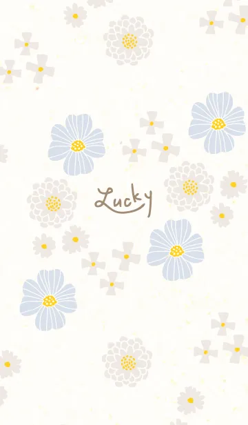 [LINE着せ替え] ベージュとカラフルな花28の画像1