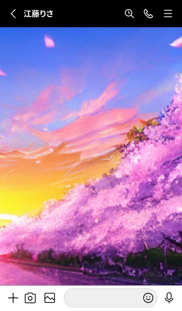 [LINE着せ替え] 桜の花咲く頃#BW03。の画像2