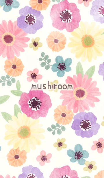 【修正版】水彩フラワー mushの着せ替えメイン画像