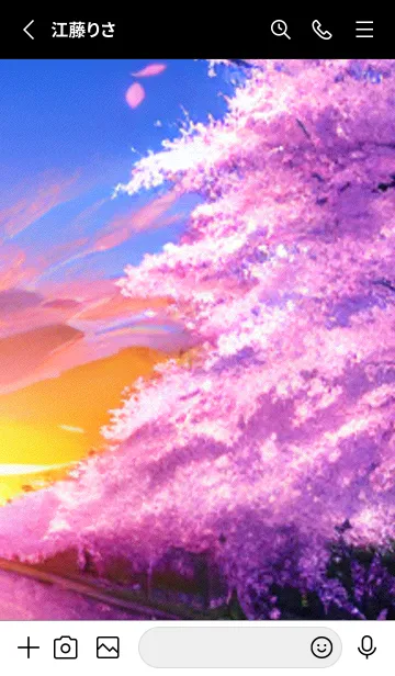 [LINE着せ替え] 桜の花咲く頃#BW027。の画像2