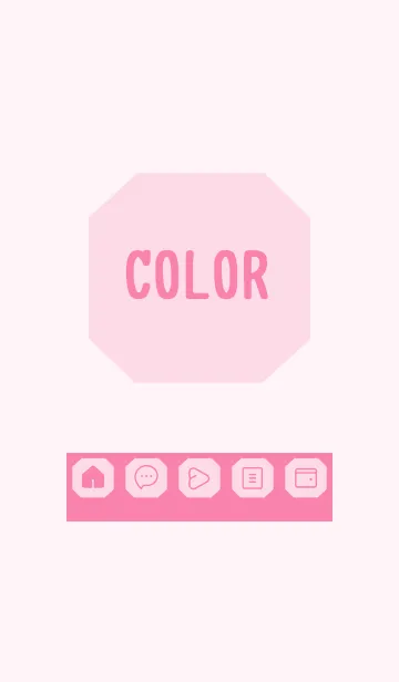 [LINE着せ替え] pink color K16の画像1
