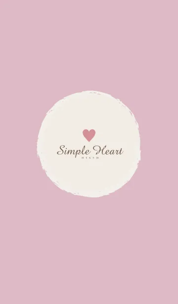 [LINE着せ替え] Simple Heart Dusky Pink - MEKYM 25の画像1