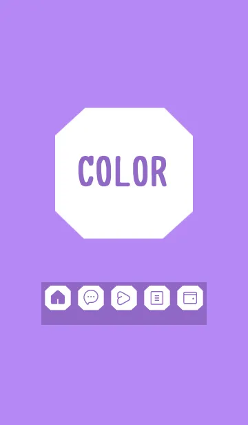 [LINE着せ替え] purple color K16の画像1