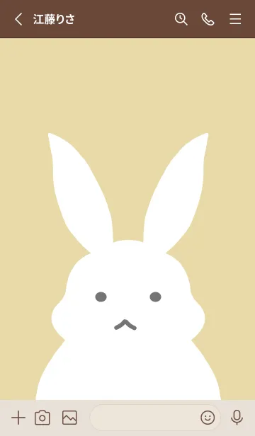 [LINE着せ替え] シンプルバニー/ベージュブラウンの画像2