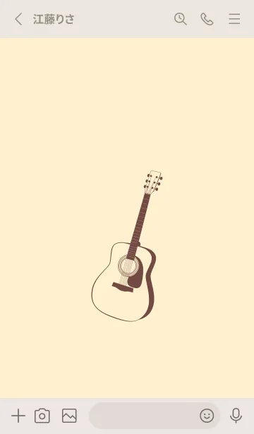 [LINE着せ替え] GUITAR COLOR 鳥の子色の画像2