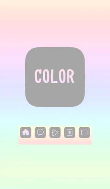 [LINE着せ替え] blue color rainbow B04の画像1