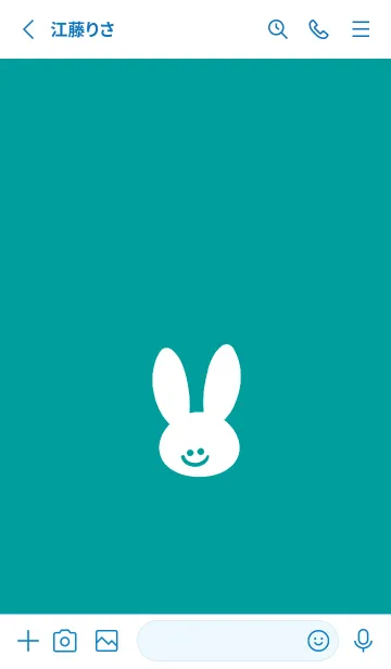 [LINE着せ替え] ホワイト ラビット 69の画像2