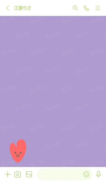 [LINE着せ替え] Smile Love J-Purple (Gr4)の画像2