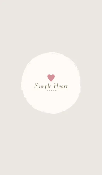 [LINE着せ替え] Simple Heart Dusky Beige - MEKYM 25の画像1