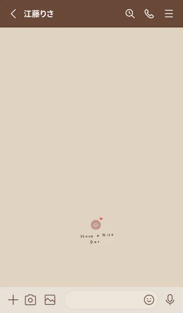 [LINE着せ替え] ベージュとスマイル。良い日を。の画像2