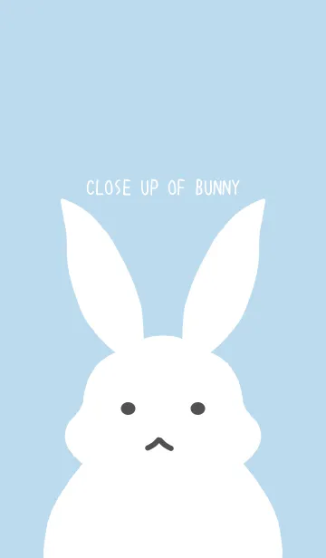 [LINE着せ替え] シンプルバニーの着せかえ/くすみ水色の画像1