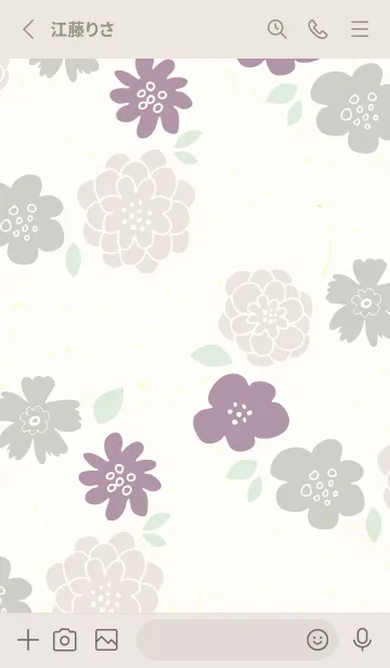 [LINE着せ替え] 3色の花輪22の画像2