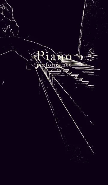[LINE着せ替え] ピアノ パフォーマンス 漆黒の画像1