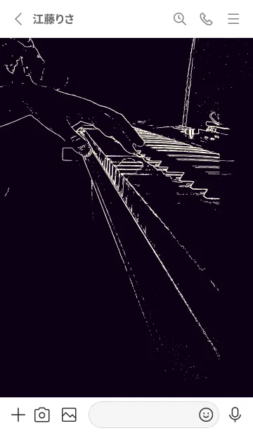 [LINE着せ替え] ピアノ パフォーマンス 漆黒の画像2