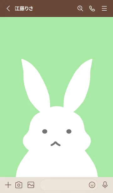 [LINE着せ替え] シンプルバニー/パステルグリーンの画像2