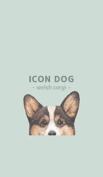 [LINE着せ替え] ICON DOG - コーギー 01 - PASTEL GR/06の画像1