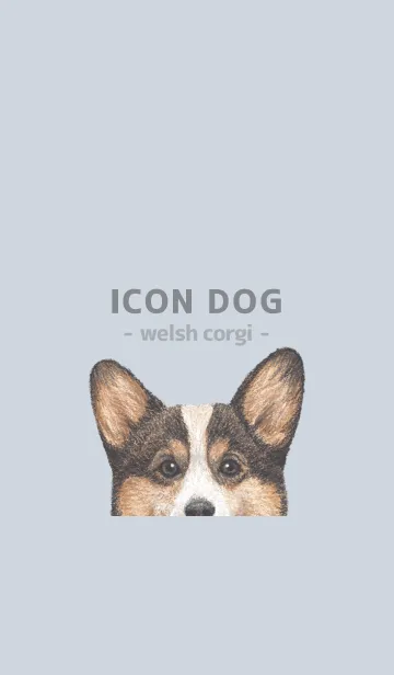 [LINE着せ替え] ICON DOG - コーギー 01 - PASTEL BL/06の画像1