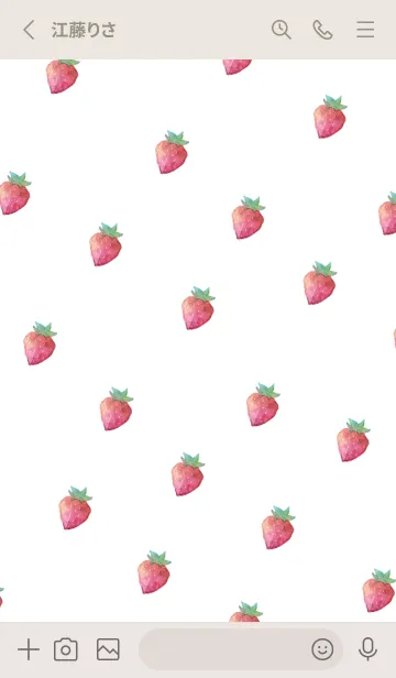 [LINE着せ替え] 大好きかわいいいちご♪10の画像2