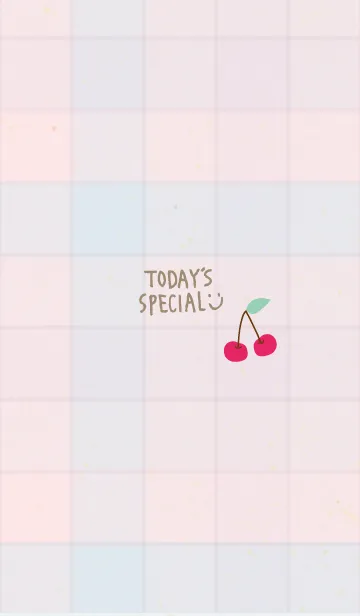 [LINE着せ替え] チェック柄 さくらんぼ20の画像1