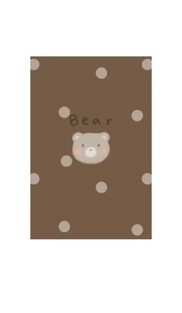 [LINE着せ替え] ふわふわくま -ブラウン- ドット MOの画像1