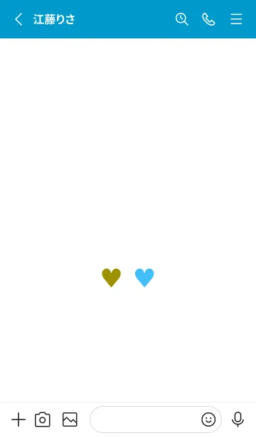 [LINE着せ替え] 2 カラー ミニ ハート 218の画像2