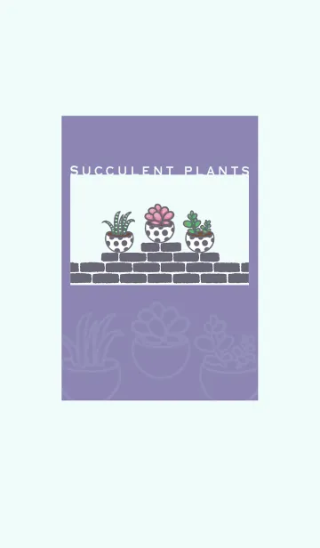 [LINE着せ替え] Succulents J-Purple (Gr8)の画像1