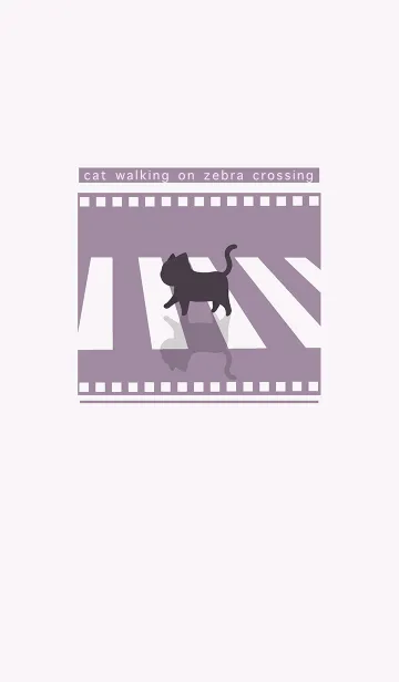 [LINE着せ替え] cat zebra crossing J-lilac purple (Pu3)の画像1