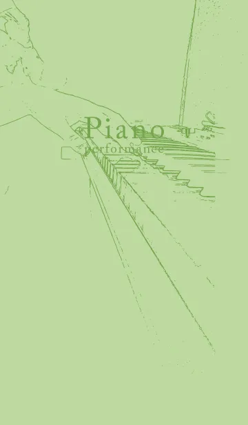 [LINE着せ替え] ピアノ パフォーマンス ミストグリーンの画像1