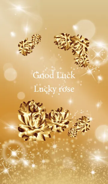 [LINE着せ替え] オレンジ : 金運上昇！ゴールドローズの画像1