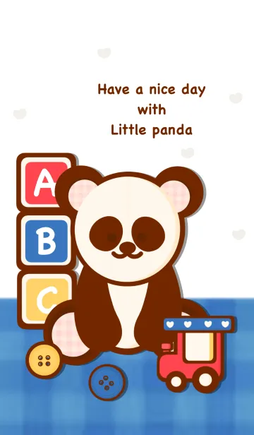 [LINE着せ替え] Cute panda & Cute toys 3の画像1