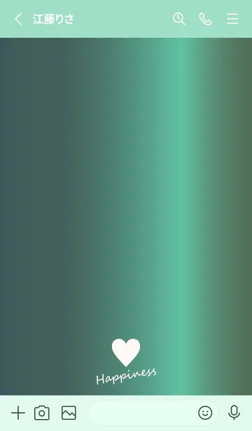 [LINE着せ替え] Small Heart *GlossyGreen 18*の画像2