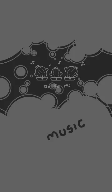 [LINE着せ替え] Twisted Cactus J-Dark Gray (bw2)の画像1