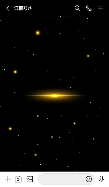 [LINE着せ替え] Starry Sky -SAFFRON YELLOW STAR-の画像2