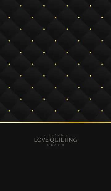 [LINE着せ替え] LOVE QUILTING BLACK 28の画像1