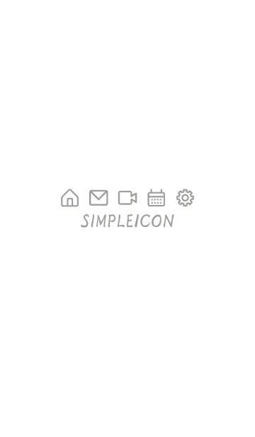 [LINE着せ替え] SIMPLE ICON -WHITE-の画像1