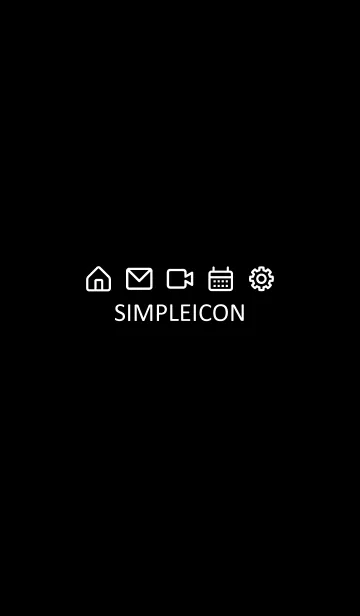 [LINE着せ替え] SIMPLE ICON -BLACK-の画像1