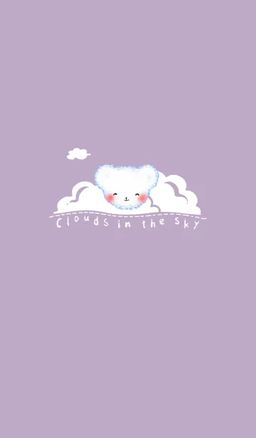 [LINE着せ替え] Cloud bear J-gray purple (Br2)の画像1