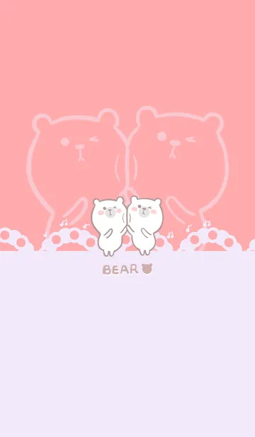 [LINE着せ替え] Dancing Bear-Red (Pu2)の画像1